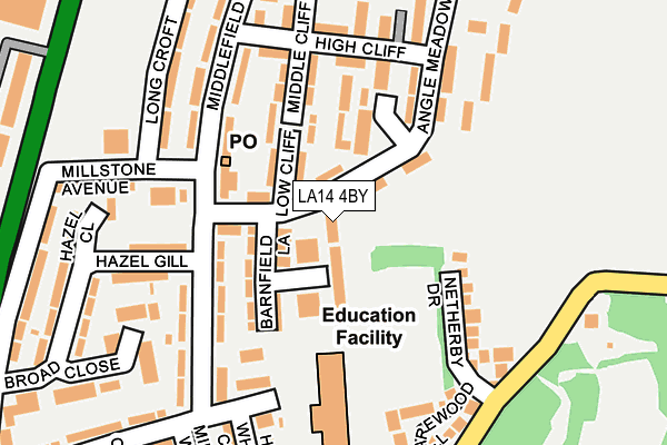 LA14 4BY map - OS OpenMap – Local (Ordnance Survey)