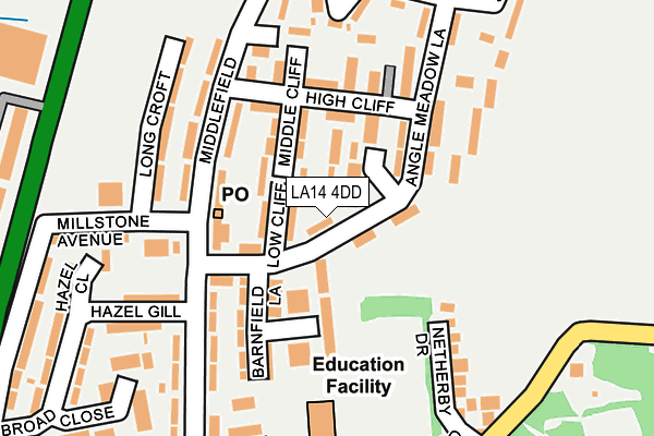 LA14 4DD map - OS OpenMap – Local (Ordnance Survey)