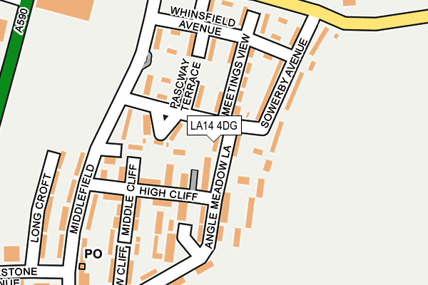 LA14 4DG map - OS OpenMap – Local (Ordnance Survey)