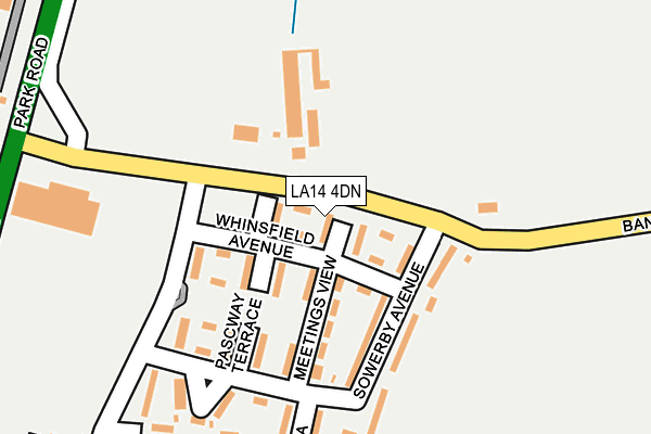 LA14 4DN map - OS OpenMap – Local (Ordnance Survey)