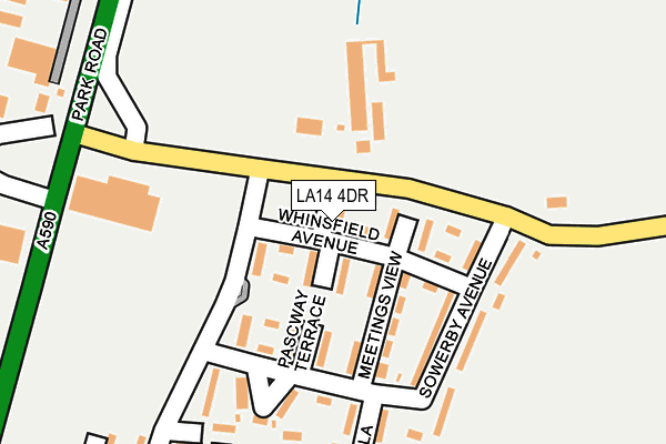 LA14 4DR map - OS OpenMap – Local (Ordnance Survey)