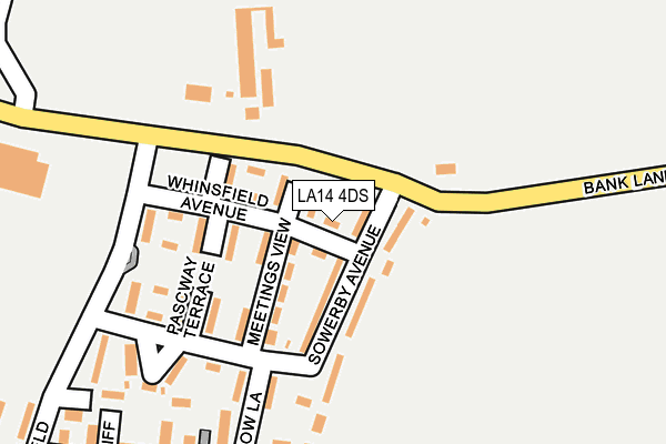 LA14 4DS map - OS OpenMap – Local (Ordnance Survey)