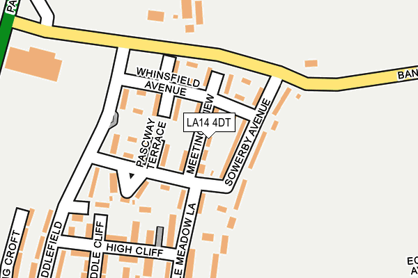 LA14 4DT map - OS OpenMap – Local (Ordnance Survey)