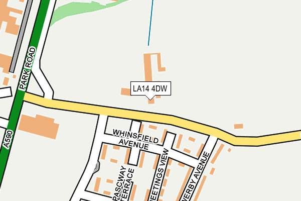 LA14 4DW map - OS OpenMap – Local (Ordnance Survey)