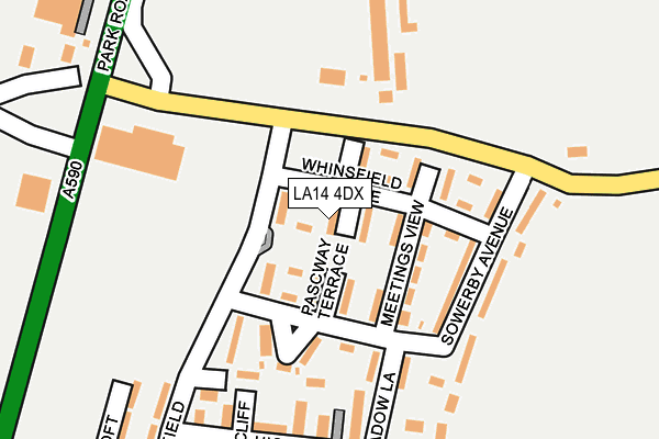 LA14 4DX map - OS OpenMap – Local (Ordnance Survey)