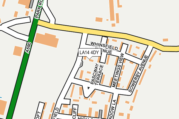 LA14 4DY map - OS OpenMap – Local (Ordnance Survey)