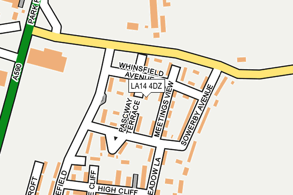 LA14 4DZ map - OS OpenMap – Local (Ordnance Survey)
