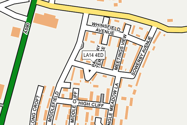 LA14 4ED map - OS OpenMap – Local (Ordnance Survey)