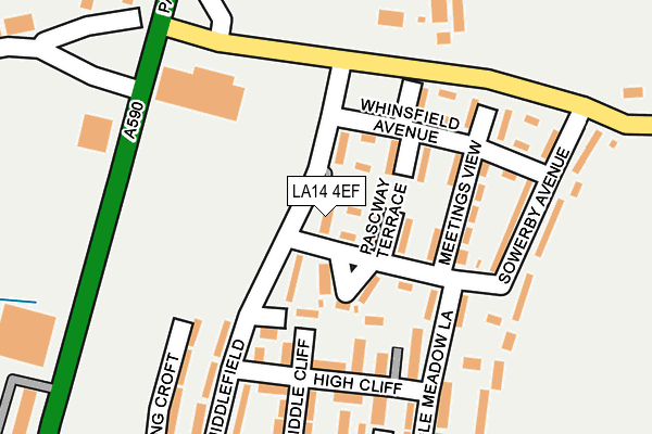LA14 4EF map - OS OpenMap – Local (Ordnance Survey)