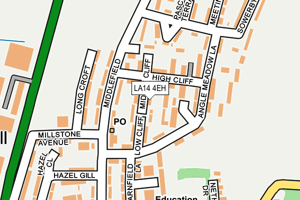 LA14 4EH map - OS OpenMap – Local (Ordnance Survey)