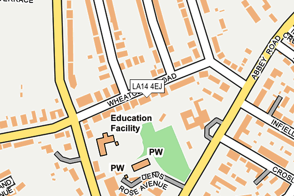 LA14 4EJ map - OS OpenMap – Local (Ordnance Survey)