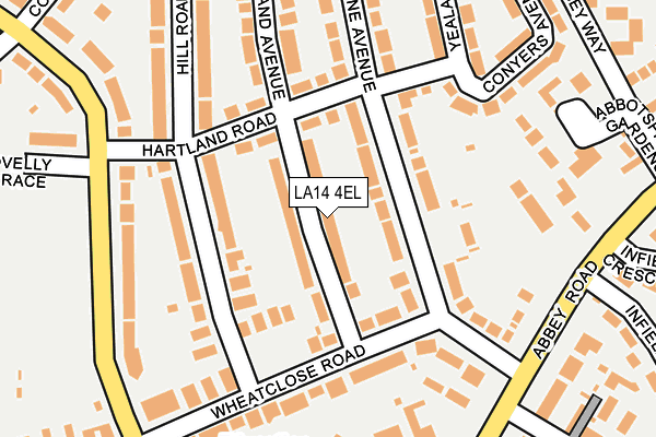 LA14 4EL map - OS OpenMap – Local (Ordnance Survey)