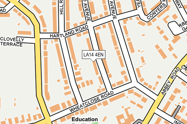 LA14 4EN map - OS OpenMap – Local (Ordnance Survey)