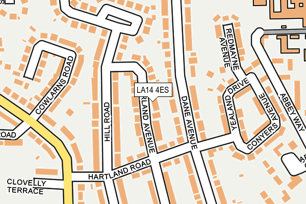 LA14 4ES map - OS OpenMap – Local (Ordnance Survey)