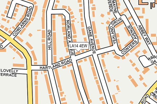 LA14 4EW map - OS OpenMap – Local (Ordnance Survey)