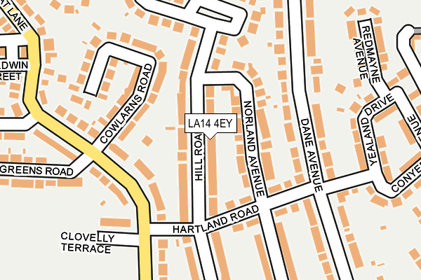 LA14 4EY map - OS OpenMap – Local (Ordnance Survey)