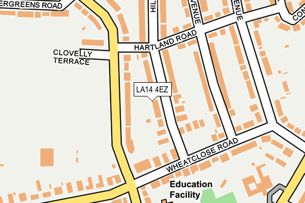 LA14 4EZ map - OS OpenMap – Local (Ordnance Survey)