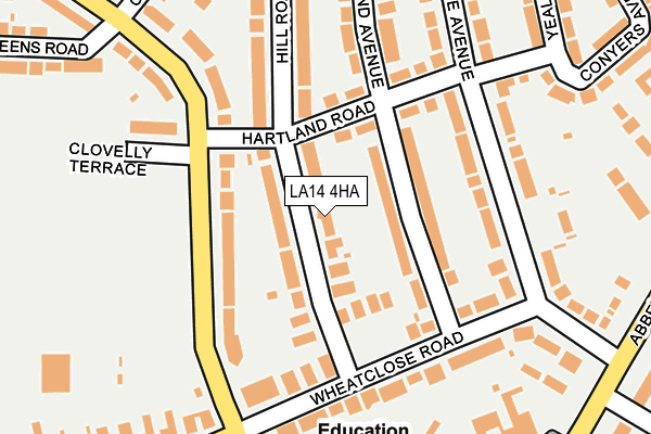 LA14 4HA map - OS OpenMap – Local (Ordnance Survey)