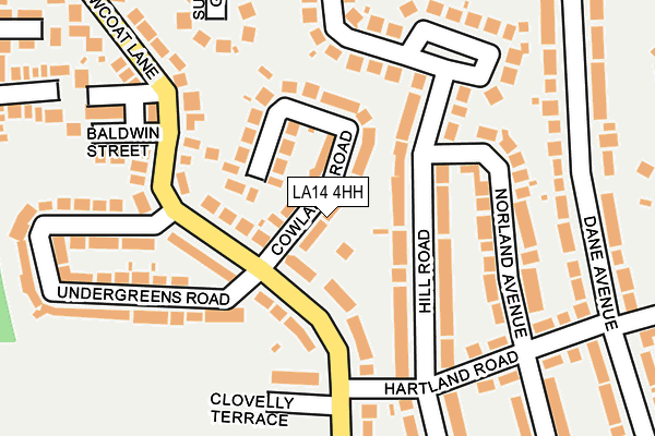 LA14 4HH map - OS OpenMap – Local (Ordnance Survey)