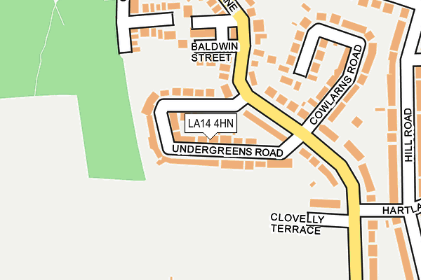 LA14 4HN map - OS OpenMap – Local (Ordnance Survey)
