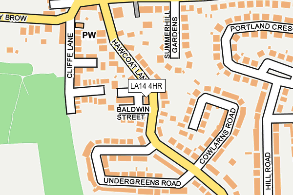 LA14 4HR map - OS OpenMap – Local (Ordnance Survey)