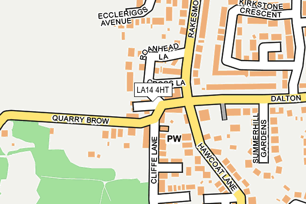 LA14 4HT map - OS OpenMap – Local (Ordnance Survey)