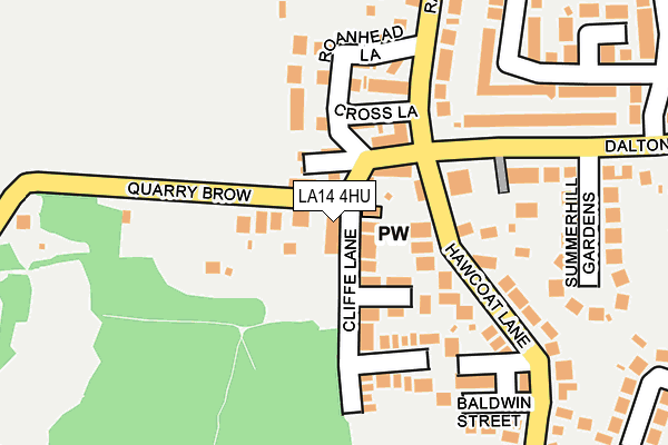 LA14 4HU map - OS OpenMap – Local (Ordnance Survey)