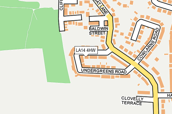 LA14 4HW map - OS OpenMap – Local (Ordnance Survey)
