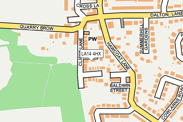 LA14 4HX map - OS OpenMap – Local (Ordnance Survey)