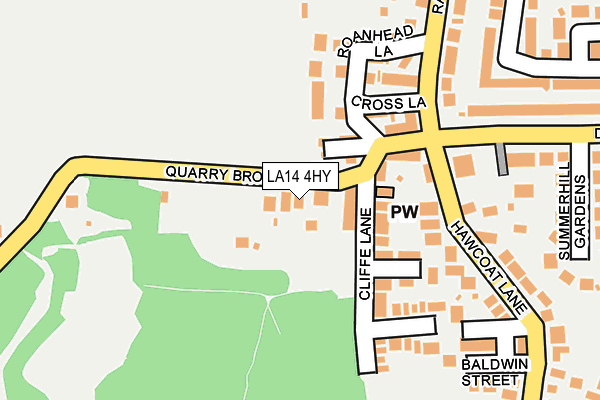 LA14 4HY map - OS OpenMap – Local (Ordnance Survey)