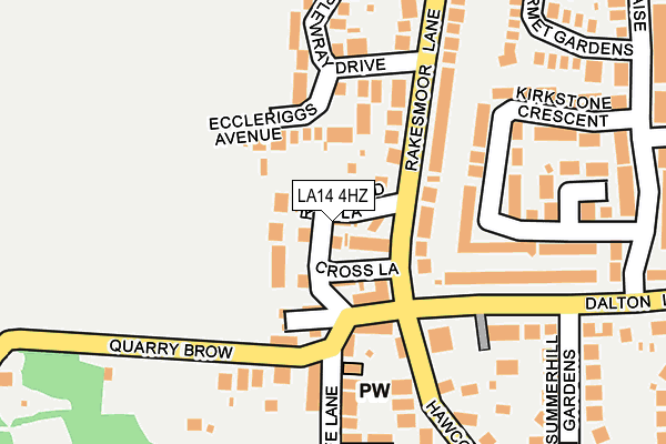 LA14 4HZ map - OS OpenMap – Local (Ordnance Survey)