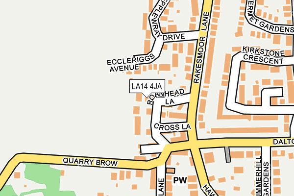 LA14 4JA map - OS OpenMap – Local (Ordnance Survey)