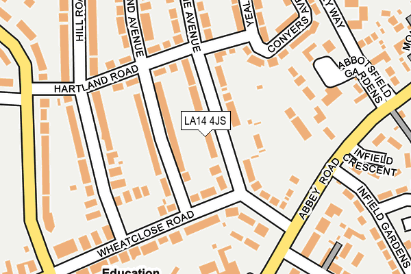 LA14 4JS map - OS OpenMap – Local (Ordnance Survey)