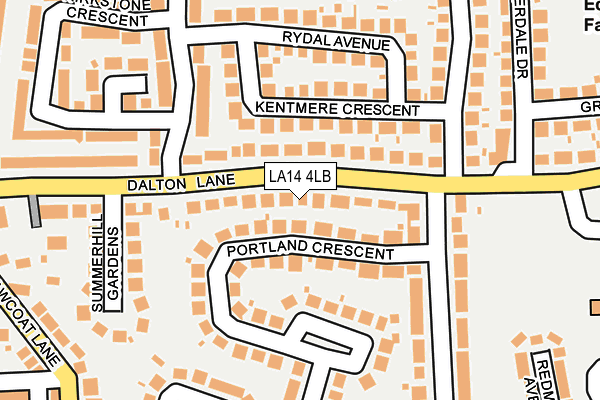 LA14 4LB map - OS OpenMap – Local (Ordnance Survey)