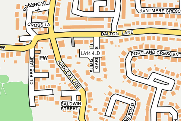 LA14 4LD map - OS OpenMap – Local (Ordnance Survey)