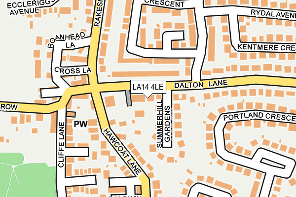 LA14 4LE map - OS OpenMap – Local (Ordnance Survey)