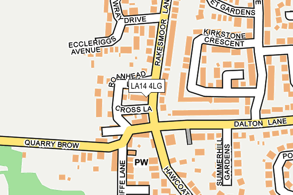 LA14 4LG map - OS OpenMap – Local (Ordnance Survey)