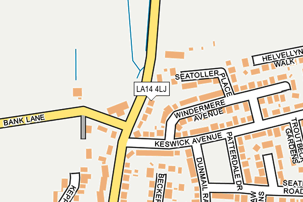 LA14 4LJ map - OS OpenMap – Local (Ordnance Survey)