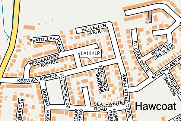 LA14 4LP map - OS OpenMap – Local (Ordnance Survey)