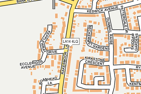 LA14 4LQ map - OS OpenMap – Local (Ordnance Survey)