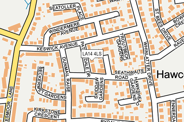 LA14 4LS map - OS OpenMap – Local (Ordnance Survey)