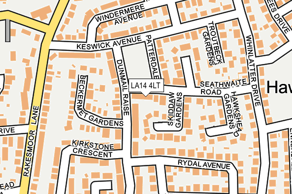 LA14 4LT map - OS OpenMap – Local (Ordnance Survey)