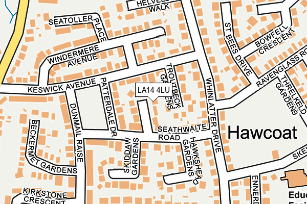 LA14 4LU map - OS OpenMap – Local (Ordnance Survey)