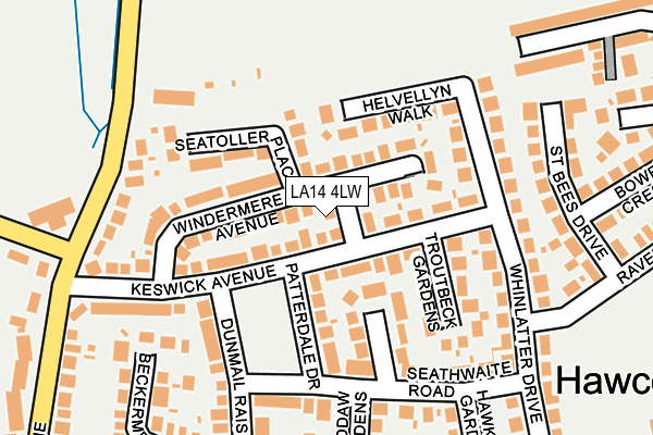 LA14 4LW map - OS OpenMap – Local (Ordnance Survey)