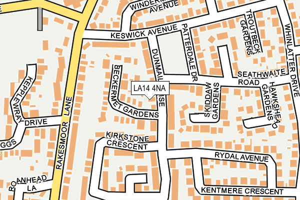LA14 4NA map - OS OpenMap – Local (Ordnance Survey)