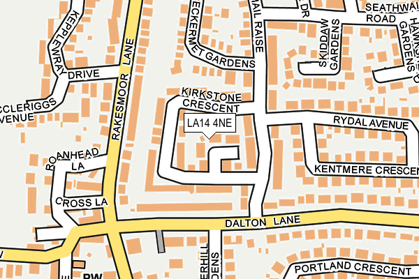 LA14 4NE map - OS OpenMap – Local (Ordnance Survey)