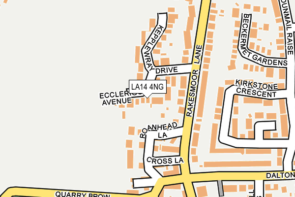 LA14 4NG map - OS OpenMap – Local (Ordnance Survey)