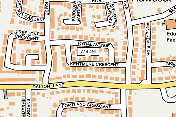 LA14 4NL map - OS OpenMap – Local (Ordnance Survey)