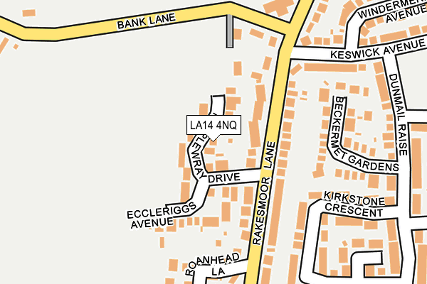 LA14 4NQ map - OS OpenMap – Local (Ordnance Survey)