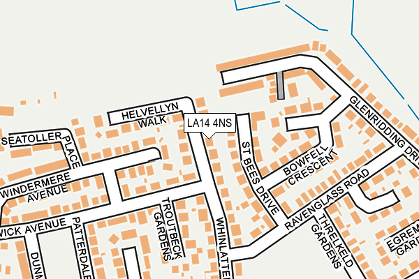 LA14 4NS map - OS OpenMap – Local (Ordnance Survey)